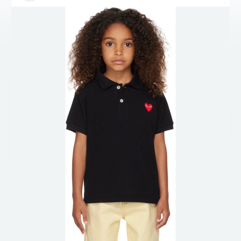 Comme des Garcons Kids Polo with Red Heart - Youth Size 6